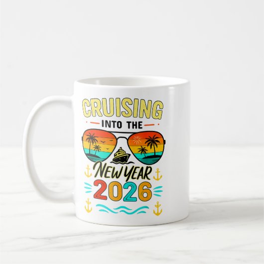 Cruise Into New Year 2026 Bringing New Year Togeth Kaffeetasse (Links)