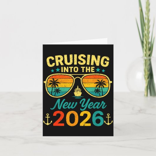 Cruise Into New Year 2026 Bringing New Year Togeth Karte (Vorderseite)