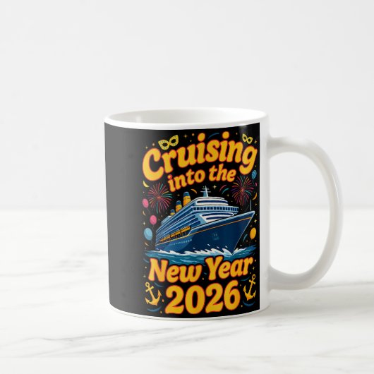 Cruise Into The New Year 2026 Crew Squad Family Ma Kaffeetasse (Rechts)