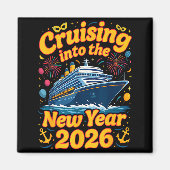 Cruise Into The New Year 2026 Crew Squad Family Ma Magnet (Vorne)