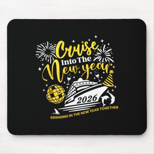 Cruise Into The New Year Funny 2026 Cruise Ship Wo Mousepad (Vorne)