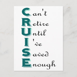 Cruise - Kann nicht zurückkommen Postkarte