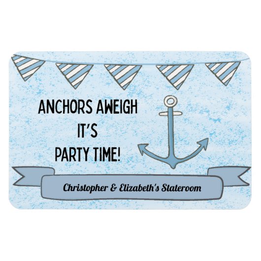 Cruise Life Anchor Kabine Stateroom Door Marker Magnet (Horizontal)