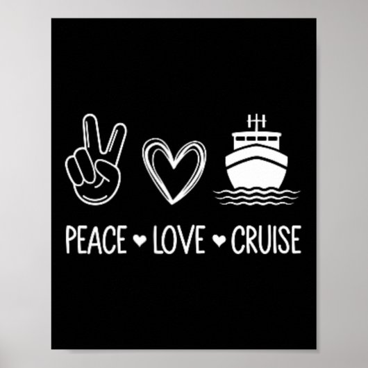 Cruise Lover - Peace Love Cruise - Pocket Cruise D Poster (Vorne)