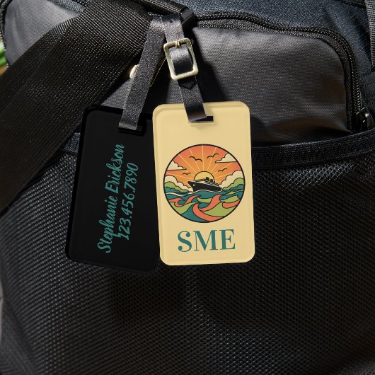 Cruise Luggage Tag - Ocean Sunset Design Gepäckanhänger