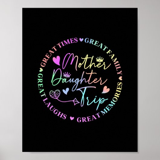 Cruise Mother Daughter Trip 2025 Funny Mom Daughte Poster (Vorne)
