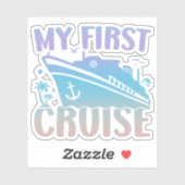 Cruise my first Cruise 2025 Family Vacation Cruise Aufkleber (Blatt)