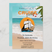Cruise Party 40 Geburtstagsparty Einladung (Vorne/Hinten)