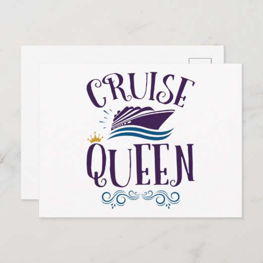 Cruise Queen Niedlich Cruise Women Postkarte (Vorne/Hinten)