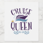 Cruise Queen Niedlich Cruise Women Weinetikett (Einzelnes Label)