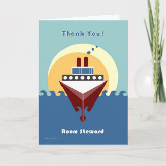 Cruise - Room Steward - Danke, Blank Tip Card Dankeskarte