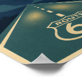 Cruise Route 66 Midnight Litho Poster (Ecke)