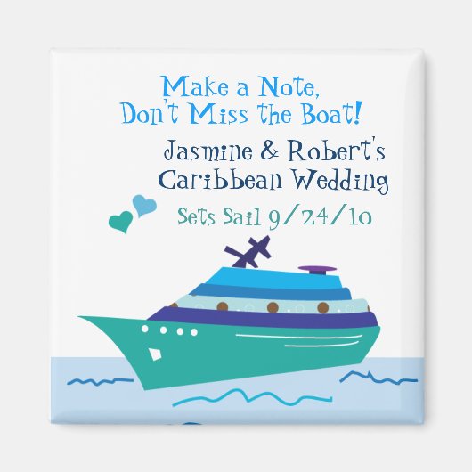 Cruise Save the Date Wedding Magnet (Vorne)