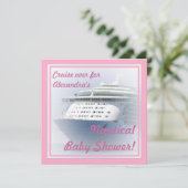 Cruise Ship Baby Dusche Einladung (Stehend Vorderseite)