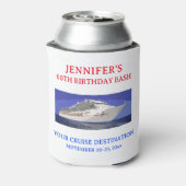 Cruise Ship Birthday Vacation Trip Travel Favor Dosenkühler (Kanne Rückseite)