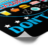 Cruise Ship Calories Don't Count Cruising Foodie  Poster (Ecke)