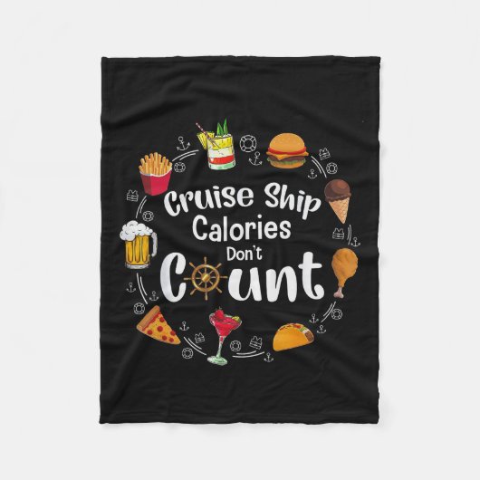 Cruise Ship Calories Don't Count Fleecedecke (Vorderseite)