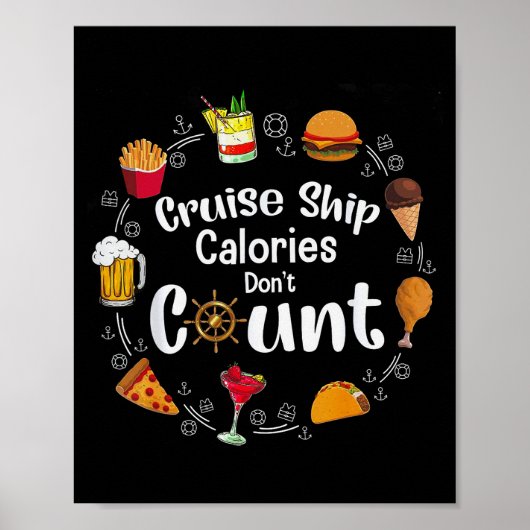 Cruise Ship Calories Don't Count  Poster (Vorne)