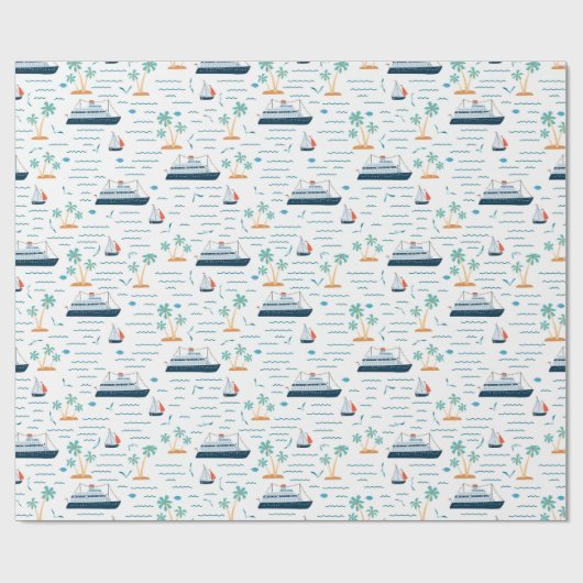 Cruise Ship Geschenkpapier (Flach)