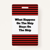 Cruise Ship Humor Vacation Cabin Key Lanyard Ausweis (Vorderseite)