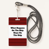 Cruise Ship Humor Vacation Cabin Key Lanyard Ausweis (Vorderseite mit Schlüsselband)
