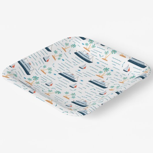 Cruise Ship Pappteller (Gewinkelt)