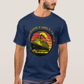 Cruise Ship & Retro Sunset Template T-Shirt (Vorderseite)