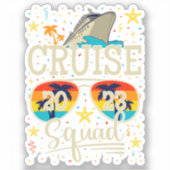 Cruise Squad 2023 Cruising Vacation Vinyl Aufkleber (Vorderseite)