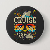 Cruise Squad 2024 Cruising Vacation Round Button (Vorderseite)