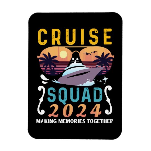Cruise Squad 2024 Family Vacation Matching Group Magnet (Vertikal)