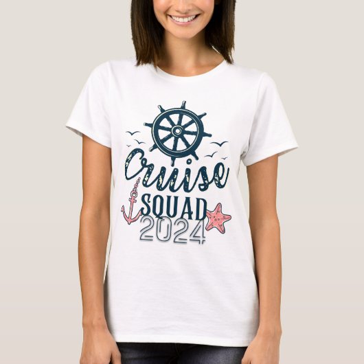 Cruise Squad 2024 Family Vacation Matching Group T-Shirt (Vorderseite)