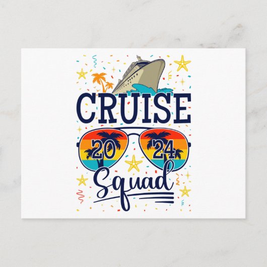 Cruise Squad 2024 Kreuzfahrt Postkarte (Vorderseite)