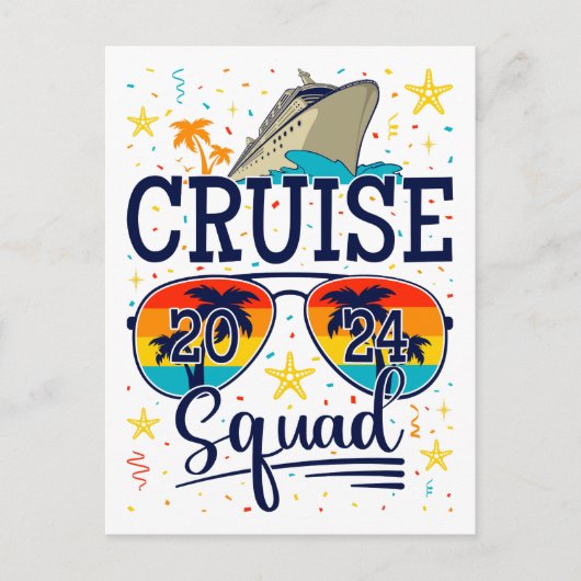 Cruise Squad 2024 Kreuzfahrt Postkarte (Vorderseite)