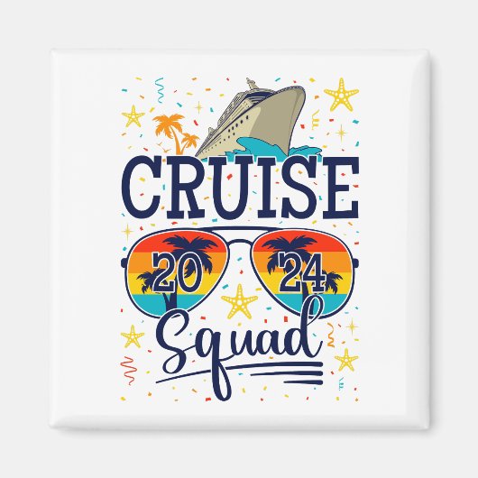 Cruise Squad 2024 Kreuzfahrtplatz Magnet (Vorne)