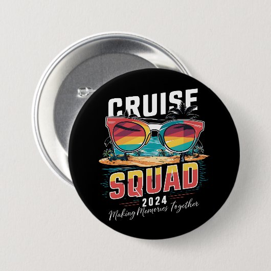 Cruise Squad 2024 Sommerferien Matching Family Button (Vorne & Hinten)