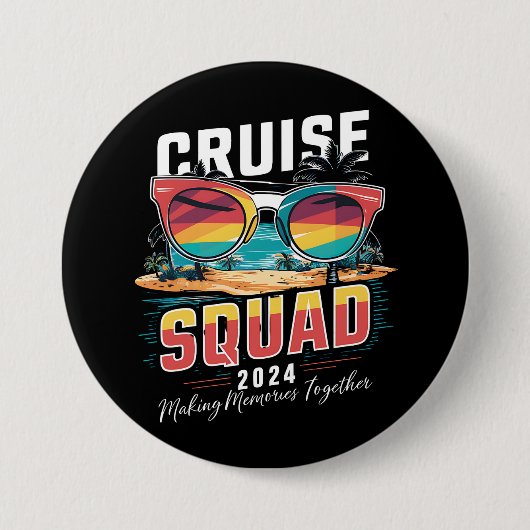 Cruise Squad 2024 Sommerferien Matching Family Button (Vorderseite)