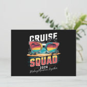 Cruise Squad 2024 Sommerferien Matching Family Einladung (Stehend Vorderseite)