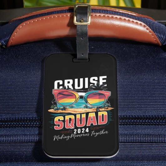 Cruise Squad 2024 Sommerferien Matching Family Gepäckanhänger (Vorderseite Insitu 2)