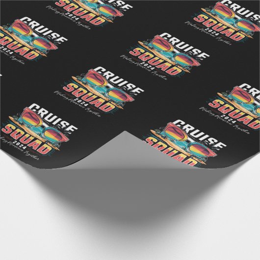 Cruise Squad 2024 Sommerferien Matching Family Geschenkpapier (Ecke)