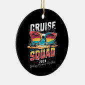 Cruise Squad 2024 Sommerferien Matching Family Keramik Ornament (Rechts)