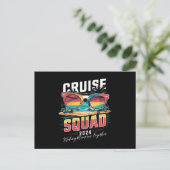 Cruise Squad 2024 Sommerferien Matching Family Postkarte (Stehend Vorderseite)