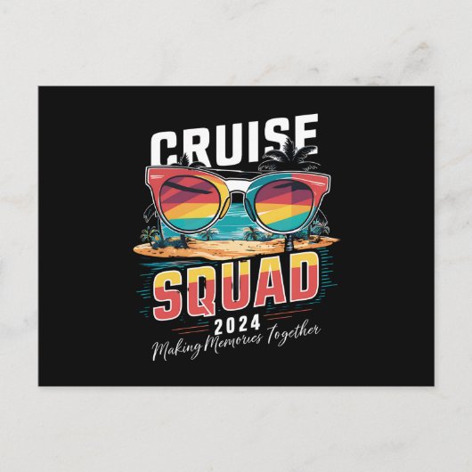 Cruise Squad 2024 Sommerferien Matching Family Postkarte (Vorderseite)