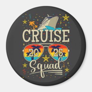Cruise Squad 2025 Cruising Vacation Circle Magnet