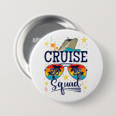 Cruise Squad 2025 Cruising Vacation Round Button (Vorne & Hinten)