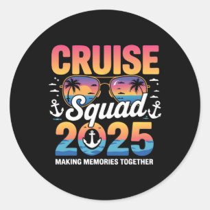 Cruise Squad 2025 Family Cruise Matching Summer Va Runder Aufkleber
