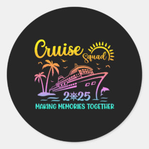 Cruise Squad 2025 Family Friends Urlaub Matching Runder Aufkleber