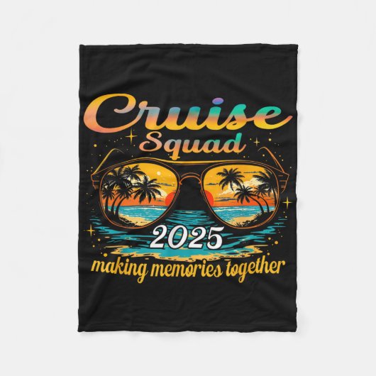 Cruise Squad 2025 Family Group Matching Summer Vac Fleecedecke (Vorderseite)