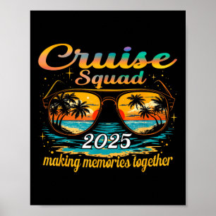 Cruise Squad 2025 Family Group Matching Summer Vac Poster