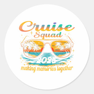 Cruise Squad 2025 Family Group Matching Summer Vac Runder Aufkleber