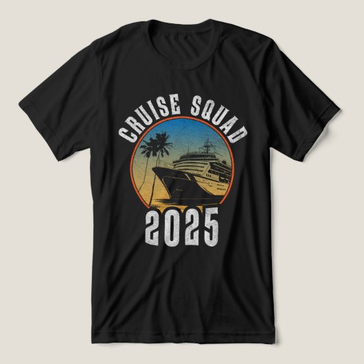 Cruise Squad 2025 - Fun Group Vacation Tri-Blend Shirt (Design Vorderseite)